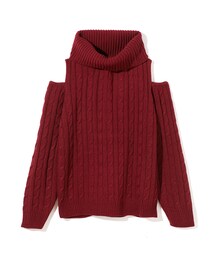 GRL | 肩開きオフタートルケーブルニット(ニット/セーター)