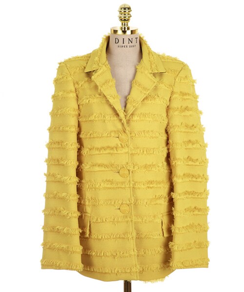 DINT（ディント）の「ポインタラインフリンジジャケット（テーラードジャケット・レディース・Yellow/Green・one(44~66size)）」の3枚目の写真