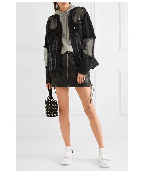 Alexander McQueen（アレキサンダーマックイーン）の「Alexander McQueen - Suede-trimmed Leather Exaggerated-sole Sneakers - White（スニーカー・レディース・White・IT40）」の3枚目の写真