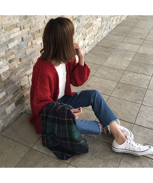 copine(コピン)の「たっぷりボリュームグレンチェック柄大判ストール/マフラー(3color)(ストール/ショール・レディース・その他)」の9枚目の写真