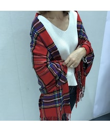 copine | たっぷりボリュームグレンチェック柄大判ストール/マフラー（3color）(ストール/ショール)