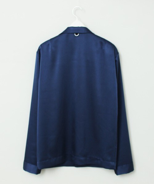 ミハラヤスヒロ fit サテンオープンカラーシャツ カジュアル 長袖 44 紺 FIT MIHARAYASUHIRO（フィットミハラヤスヒロ）の「サテンオープン
