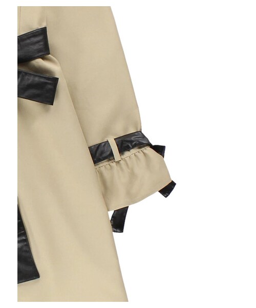 E hyphen world gallery Bon Bon（イーハイフンワールドギャラリーボンボン）の「レザーリボントレンチコート（ジャケット/アウター・ブラック/ベージュ・S/M）」の4枚目の写真