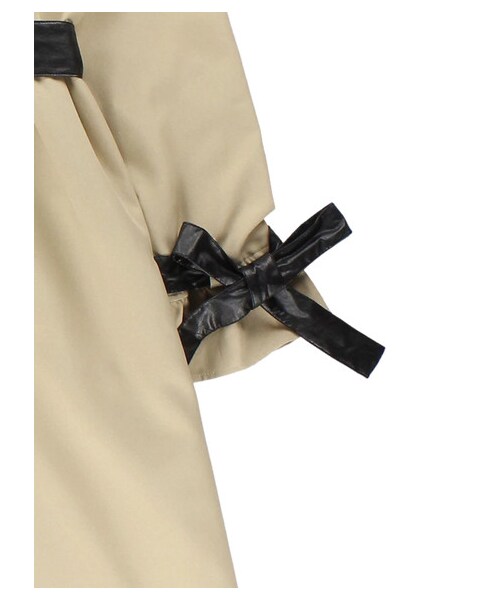 E hyphen world gallery Bon Bon（イーハイフンワールドギャラリーボンボン）の「レザーリボントレンチコート（ジャケット/アウター・ブラック/ベージュ・S/M）」の7枚目の写真