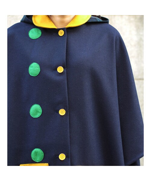NIRAME.CO（ニラメッコ）の「スポンジぽんちょ　～ネイビー×イエロー～（ポンチョ・レディース・その他）」の6枚目の写真