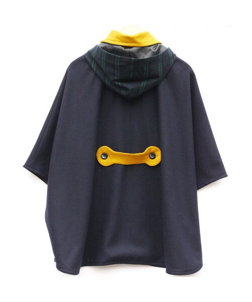 NIRAME.CO（ニラメッコ）の「スポンジぽんちょ　～ネイビー×イエロー～（ポンチョ・レディース・その他）」の4枚目の写真