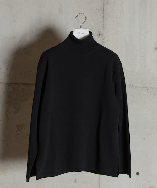LIDNM(リドム)の「ミラノリブオフショルダータートル(ニット/セーター・メンズ・ブラック・S.M.L)」の2枚目の写真