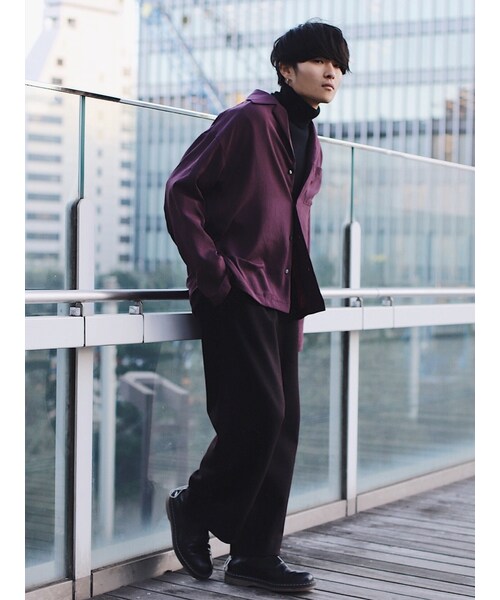 LIDNM(リドム)の「ミラノリブオフショルダータートル(ニット/セーター・メンズ・ブラック・S.M.L)」の9枚目の写真