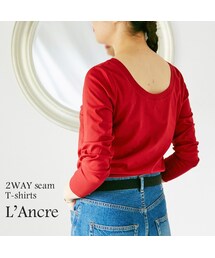 L'Ancre | L'Ancre (アンカー）2WAY シームTシャツ(Tシャツ/カットソー)