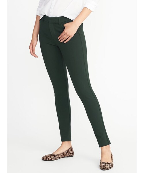 Old Navy Mid-Rise Built-In Sculpt Ponte-Knit Pixie Ankle Pants for