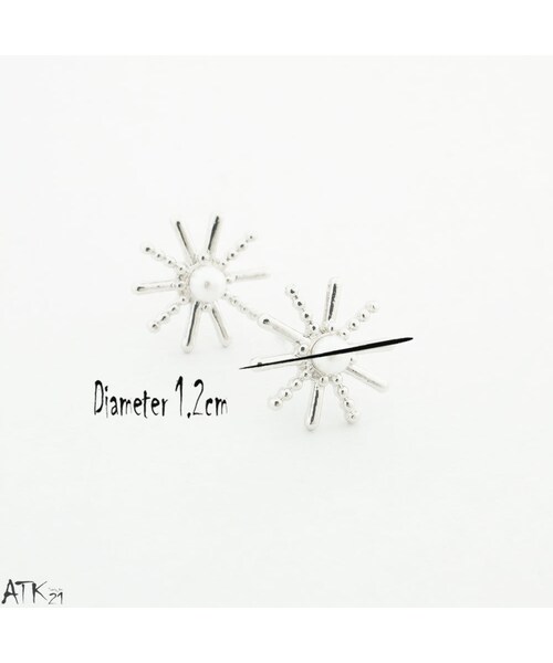no brand（ノーブランド）の「(7個セット）雪の結晶 パール 一粒ストーン シルバー ゴールド セットピアス  スタッドピアス レディース アクセサリー：PSS170806（ピアス（両耳用）・レディース・その他）」の3枚目の写真