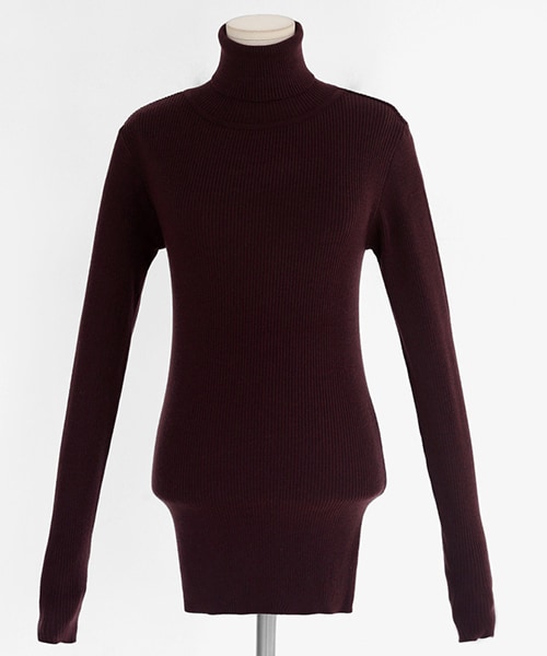 DHOLIC(ディーホリック)の「タートルネックスリムニットプルオーバー(ニット/セーター・レディース・その他/ホワイト/ブラック/ベージュ/レッド/グレー・FREE)」の6枚目の写真