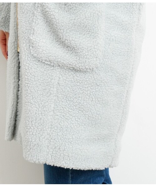 ROPE' PICNIC（ロペピクニック）の「フロントジップボアコート（ジャケット/アウター・グレー/キナリ/ダークブラウン・36/38）」の10枚目の写真