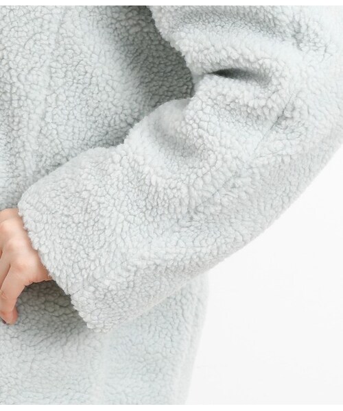 ROPE' PICNIC（ロペピクニック）の「フロントジップボアコート（ジャケット/アウター・グレー/キナリ/ダークブラウン・36/38）」の9枚目の写真