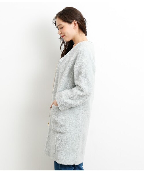 ROPE' PICNIC（ロペピクニック）の「フロントジップボアコート（ジャケット/アウター・グレー/キナリ/ダークブラウン・36/38）」の5枚目の写真