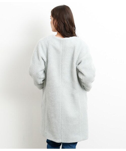 ROPE' PICNIC（ロペピクニック）の「フロントジップボアコート（ジャケット/アウター・グレー/キナリ/ダークブラウン・36/38）」の6枚目の写真