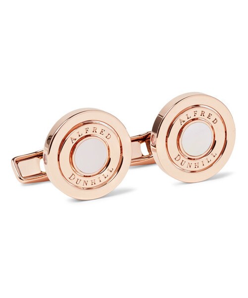 dunhill mother of pearl cufflinks