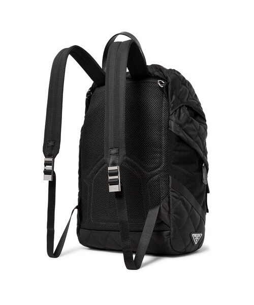 PRADA(プラダ)の「Prada Velcro-Panelled Quilted Nylon Backpack(バックパック/リュック・メンズ・Black・one size)」の2枚目の写真