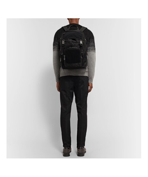 PRADA(プラダ)の「Prada Velcro-Panelled Quilted Nylon Backpack(バックパック/リュック・メンズ・Black・one size)」の5枚目の写真