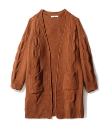 GRL | ケーブル編みロングニットカーディガン(カーディガン/ボレロ)