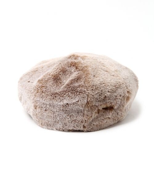 studio CLIP（スタディオクリップ）の「フェイクファーハギベレー帽（帽子・ブラウン/ベージュ）」の2枚目の写真