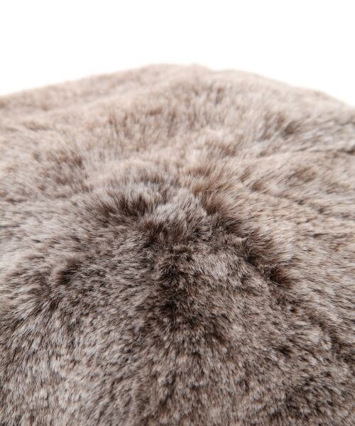 studio CLIP（スタディオクリップ）の「フェイクファーハギベレー帽（帽子・ブラウン/ベージュ）」の6枚目の写真