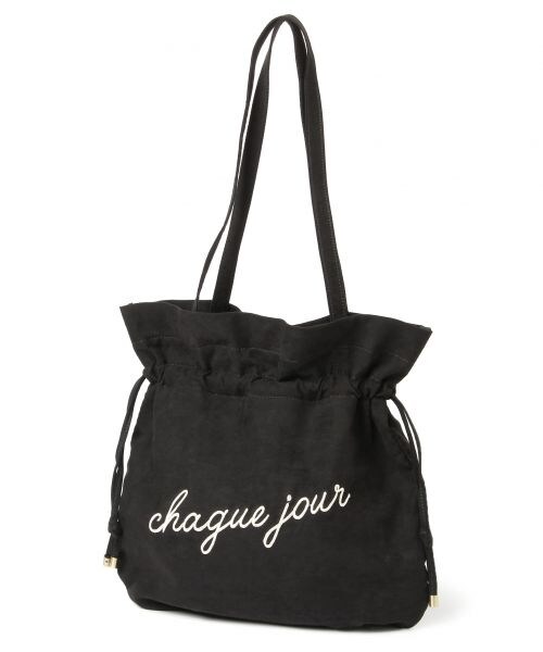 studio CLIP(スタディオクリップ)の「アソート巾着トートバッグ(バッグ・グレー/ブラック/ブラウン)」の2枚目の写真