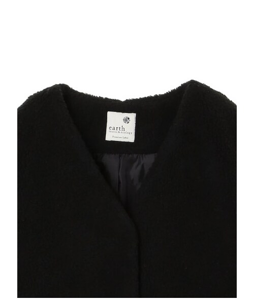 earth music&ecology（アースミュージックアンドエコロジー）の「・ボアショートコート（ジャケット/アウター・アイボリー/ブラック/キャメル・F）」の4枚目の写真