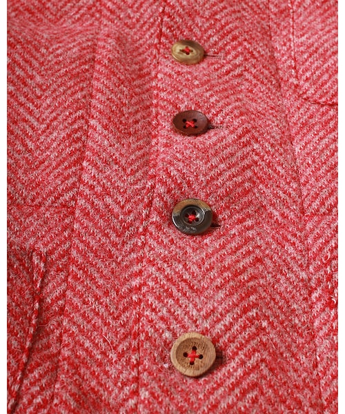 極美品45R シェットランドジャケット　L グレー　定価¥71500ヘリンボーン MILITARY 実物 新品 デッドストック フランス軍 後期型 M-47