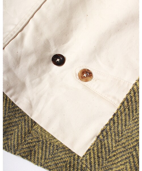 極美品45R シェットランドジャケット　L グレー　定価¥71500ヘリンボーン 45R（フォーティファイブアール）の「シェットランドヘリンボン