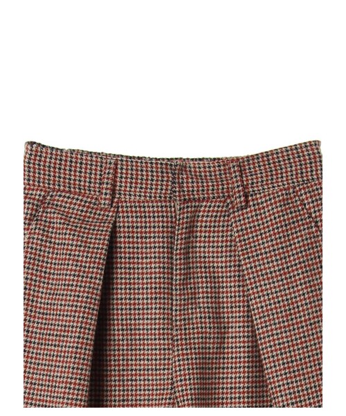 earth music&ecology（アースミュージックアンドエコロジー）の「チェックウールワイドパンツ（パンツ・ウィンドペンネイビー/ガンクラブチェック・S/M）」の3枚目の写真