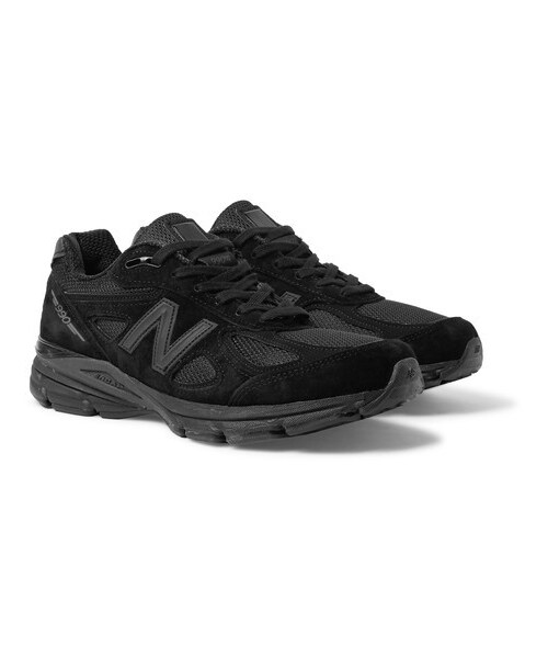 new balance 990v4 suede and mesh sneakers