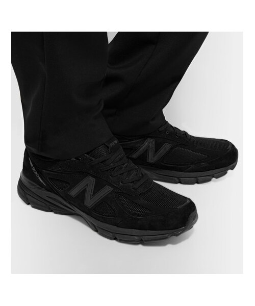 NEW BALANCE（ニューバランス）の「New Balance 990v4 Suede And Mesh Sneakers（スニーカー・メンズ・Black・UK10/UK11.5/UK11/UK9.5/UK10.5/UK7.5/UK9/UK8.5/UK7/UK8/UK6.5）」の3枚目の写真