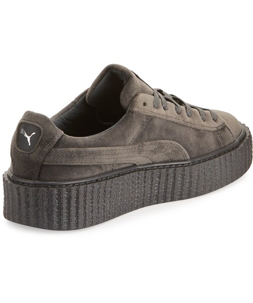 FENTY PUMA by Rihanna（フェンティプーマバイリアーナ）の「Fenty Puma by Rihanna VELVET CREEPER SNEAKER（スニーカー・レディース・Gray・8B / 38EU）」の6枚目の写真