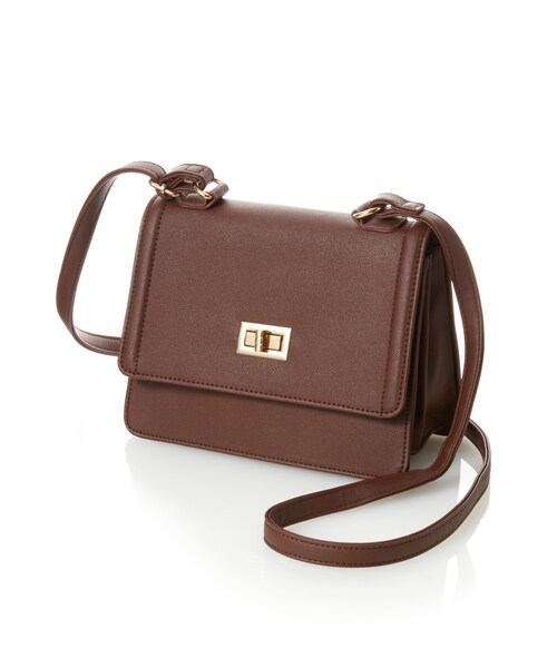 GRL（グレイル）の「スクエアショルダーバッグ（ショルダーバッグ・レディース・ボルドー/ブラック/レッド/ピンク/ブラウン/グリーン/ネイビー/キャメル/ダークグリーン・F）」の3枚目の写真