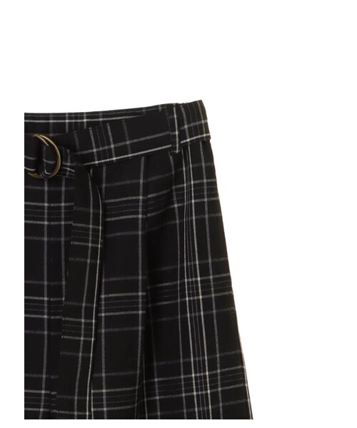 earth music&ecology（アースミュージックアンドエコロジー）の「・チェックワイドパンツ（パンツ・グレー/ネイビー・F）」の4枚目の写真