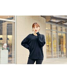 HOTPING | ドロップショルダーラウンドネックニット(ニット/セーター)