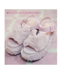 Bobon21 | SweetCatファーサンダル-全３色-(サンダル)