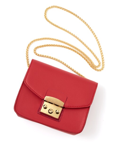 GRL（グレイル）の「チェーンショルダーマルチポシェットバッグ（ショルダーバッグ・レディース・グレー/グリーン/ブラック/レッド/ピンク/ネイビー/ボルドー/ベージュ/マスタード/グレージュ/濃いピンク/パープル/イエロー/ホワイト/ラベンダー/ブルー/モカ/オリーブ/アイボリー・F/Ｆ）」の16枚目の写真