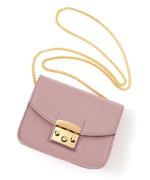 GRL（グレイル）の「チェーンショルダーマルチポシェットバッグ（ショルダーバッグ・レディース・グレー/グリーン/ブラック/レッド/ピンク/ネイビー/ボルドー/ベージュ/マスタード/グレージュ/濃いピンク/パープル/イエロー/ホワイト/ラベンダー/ブルー/モカ/オリーブ/アイボリー・F/Ｆ）」の12枚目の写真