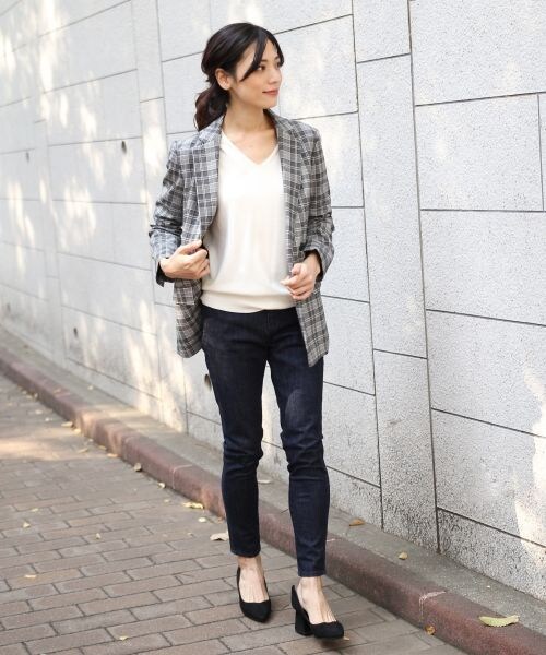 laboratory work（ラボラトリーワーク）の「ダブルブレストチェックジャケット（ジャケット/アウター・グレー系/ブルー系）」の8枚目の写真