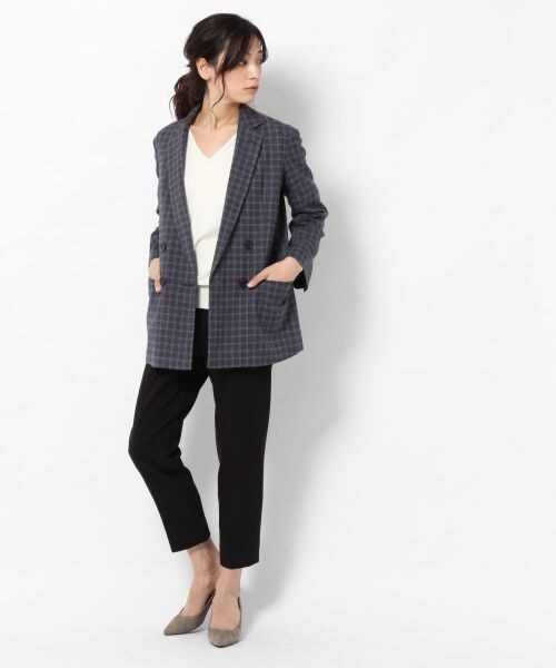 laboratory work（ラボラトリーワーク）の「ダブルブレストチェックジャケット（ジャケット/アウター・グレー系/ブルー系）」の3枚目の写真