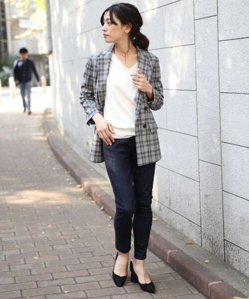 laboratory work（ラボラトリーワーク）の「ダブルブレストチェックジャケット（ジャケット/アウター・グレー系/ブルー系）」の9枚目の写真