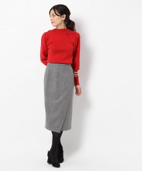 laboratory work（ラボラトリーワーク）の「タイトアシメラップスカート（スカート・グレー/チャコールグレー/ネイビー）」の5枚目の写真