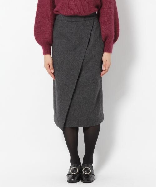 laboratory work（ラボラトリーワーク）の「タイトアシメラップスカート（スカート・グレー/チャコールグレー/ネイビー）」の9枚目の写真