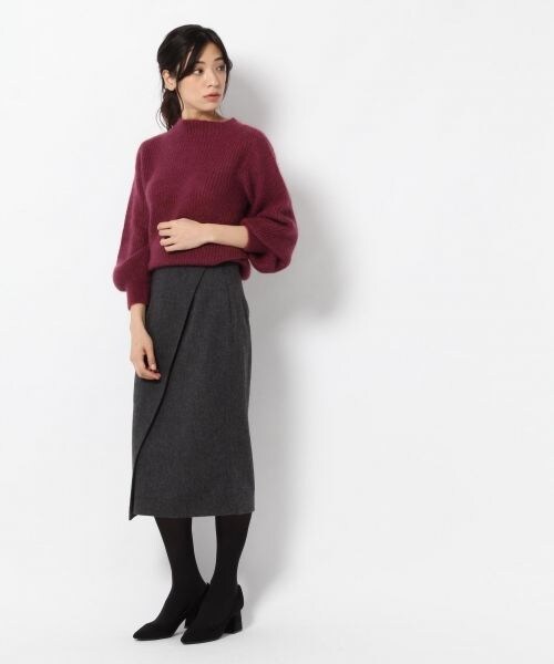 laboratory work（ラボラトリーワーク）の「タイトアシメラップスカート（スカート・グレー/チャコールグレー/ネイビー）」の4枚目の写真