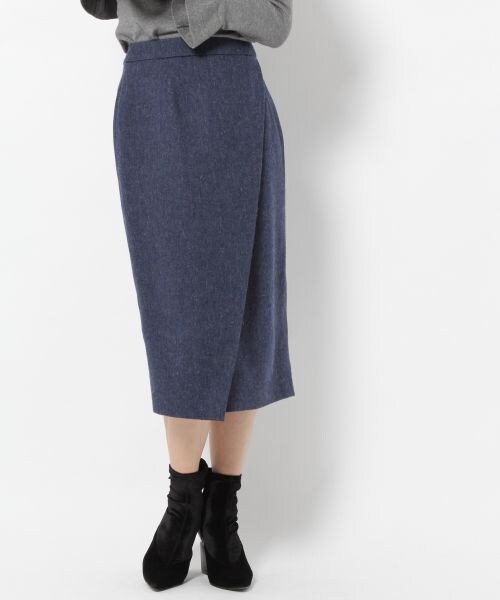 laboratory work（ラボラトリーワーク）の「タイトアシメラップスカート（スカート・グレー/チャコールグレー/ネイビー）」の3枚目の写真