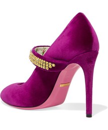 GUCCI パープル パンプス Marmont leather heels Gucci Purple size 38.5 IT in Leather