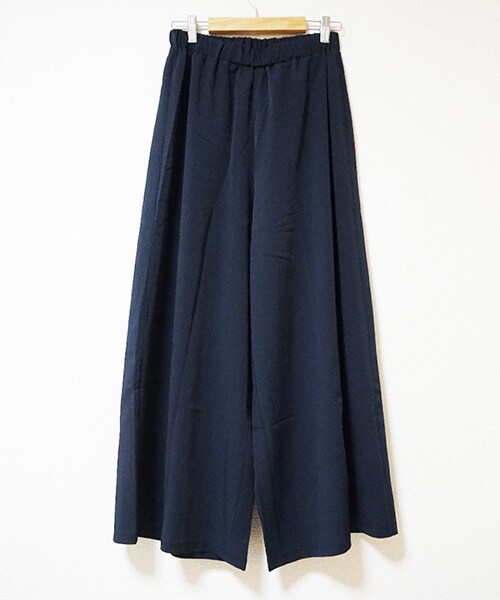 Tiffee SELECT（ティフィーセレクト）の「光沢とろみシンプルガウチョワイドパンツ（その他パンツ・レディース・キャメル/ネイビー・M）」の7枚目の写真