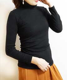 Tiffee SELECT | シンプルタートルネックリブニットソー(Tシャツ/カットソー)
